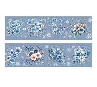 Adhesivo de PET estético impermeable con patrón de flores para diario, cuaderno, funda de teléfono, álbumes de recortes, cuaderno de adornos