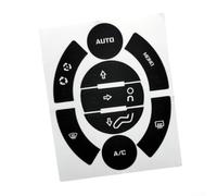 Adhesivo de reparación de botón de CA para 308 3008 5008 control de clima, calcomanía de superposición de vinilo negro para arreglar los iconos desgastados del salpicadero accesorio de ajuste interior