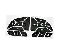 Adhesivo de reparación de botón de volante para Cherokee 2014-2021 y Commander 2015-2019, calcomanía de vinilo negro con letras blancas para fijar iconos desgastados y (tipo B)