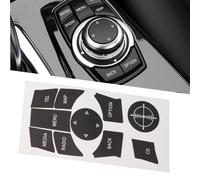 Adhesivo de reparación de botones para BMW Serie 3 E90/E92/E93 2009-2011, 5 F10/F11, X1, X3, X6, serie 6 y 7, color negro con texto en blanco, reemplazo directo, apto para panel frontal