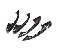 Adhesivo de repuesto para Mercedes Clase C W205 GLC X253 Clase E W213 LHD para manija de puerta exterior de coche, color plateado brillante (textura de fibra de carbono)