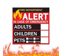 Adhesivo de rescate de incendios para mascotas, alerta de seguridad de alta visibilidad, 7,5 cm, calcomanía impermeable para bomberos, señal de advertencia de rescate de mascotas para puerta de casa