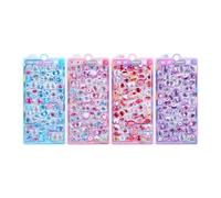 Adhesivo de resina de PVC impermeable con dibujos animados en relieve para cuaderno, tarjetas, cubierta de teléfono, habitación de niños, arte de pared en relieve, resina de PVC