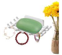 Adhesivo de Soap Holder, Rattan Sponge Organizer, Compact Mount with Adhesive Grip, Hollow Rattan Craft Material, Decor with Natural Style System, Storage for Shower Room and Bathroom