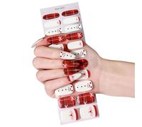 Adhesivo de uñas de gel flexible con tecnología de curado instantáneo, diseños de manicura para fiestas de vacaciones, sin lámpara, pegatinas de gel flexible