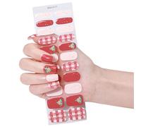 Adhesivo de uñas de gel flexible con tecnología de curado instantáneo, diseños de manicura para fiestas de vacaciones, sin lámpara, pegatinas de gel flexible