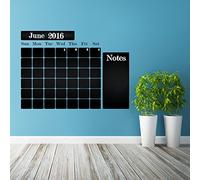 Adhesivo de vinilo para pared, estilo pizarra, diseño de calendario con notas, para dibujar, borrable, viene con lápices de cera, 100 cm x 75 cm