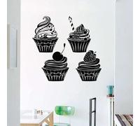 Adhesivo de vinilo tarta pegatinas de pared pegatinas para ventanas dulces pastelería mural cafetería repostería artes decorativas artes decorativas