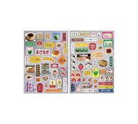 Adhesivo decorativo con temática de comida japonesa para álbumes de recortes para botella de agua, cuadernos, diarios, decoración de alimentos japoneses