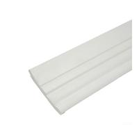 Adhesivo decorativo de espuma para pared de 3 metros de línea de cintura con material impermeable que proporciona protección acolchada para paredes en zonas de alta humedad (blanco)