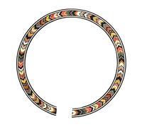 Adhesivo decorativo de roseta de guitarra acústica, incrustaciones decorativas de madera satinada para herramienta Luthier de bricolaje, 11,9 cm