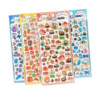 Adhesivo decorativo de sushi para decoración del hogar, proyectos de manualidades, regalo y estilo japonés, adhesivo de resina en relieve