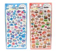 Adhesivo decorativo de sushi para decoración del hogar, proyectos de manualidades, regalo y estilo japonés, adhesivo de resina en relieve
