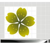 Adhesivo decorativo para azulejos de baño & de la cocina - cocina azulejos MD005 - hermosa de la flor, - 10x20cm(BxH), 110x110cm