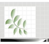 Adhesivo decorativo para azulejos de baño & de la cocina - cocina azulejos MD012 - hermosas hojas, - 15x10cm(BxH), 70x70cm