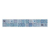 Adhesivo decorativo para azulejos decorativos autoadhesivos, 15 cm x 15 cm, x6, estilo marroquí, pequeño azulejo azul Solola - Pegatinas de azulejos x7