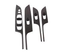 Adhesivo Decorativo para Nissan para Navara para NP300 2016-2019 Ventana Coche Elevador Vidrio Panel Interruptor Cubierta Accesorios Adhesivos Embellecedores Fibra Carbono Pegatinas Interiores