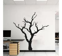 Adhesivo decorativo para pared con diseño de árbol muerto, color negro, para sala de estar, habitación de los niños, rama, decoración de dormitorio, estudio, papel pintado