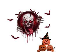Adhesivo decorativo para pared de Halloween, 30 x 90 cm, autoadhesivo | Esqueleto Roto Con Gotas de Sangre Decoración de Pared Para Hogar Dormitorio Salón Pasillo Puerta Apartamento Ventana