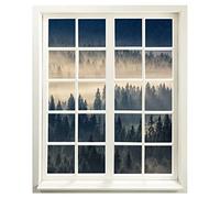 Adhesivo decorativo para pared, diseño de bosque de niebla, 99 x 120 cm (ancho x alto)