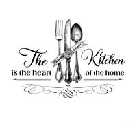 Adhesivo decorativo para pared, diseño de herramientas de cocina para uso residencial, comercial e institucional en superficies lisas y limpias