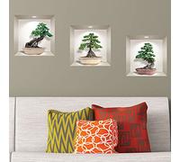 Adhesivo decorativo para pared, efecto 3D bonsai ginseng - Pegatinas de pared 3D - Decoración de pared 3D - Decoración de pared - Pegatinas de pared - 30 x 90 cm