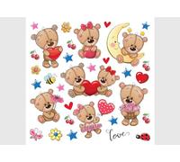 Adhesivo decorativo para pared infantil de AG Design 30 x 30 cm, ADKS 3914