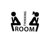 Adhesivo decorativo para pared o asiento de inodoro, diseño de habitación de pensamiento, ideal para el hogar, el frigorífico, para decorar la pared, práctico y atractivo
