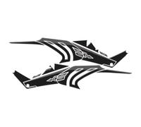 Adhesivo Depósito Compatible Con Yamaha Para XMax 300 Para XMAX125 2023-2026 Etiqueta Protectora Ala Lateral Motocicleta Brillante Construcción Sólida Resistente Impactos(Black)