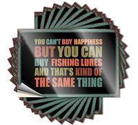 Adhesivo divertido - High Garage You Can't Buy Happiness But You Can Buy Señuelos de pesca para beber café (6 x 9 cm)