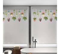 Adhesivo estático no adhesivo con diseño de cesta colgante para decoración temporal pero segura de cristal