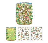 Adhesivo estético de escena, serie de cuentos de hadas, paisaje decorativo para niños y niñas, serie de cuentos de hadas, paisaje infantil