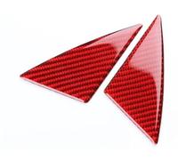 Adhesivo Fibra Carbono Suave Real Para Kia Para Stinger 2019-2023 Moldura Interior Triangular Para Puerta Coche Con Volante A La Izquierda O Derecha. Accesorios Para Interior Coche(Red Carbon)