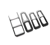 Adhesivo Fibra Carbono Suave Real Para Kia Para Stinger 2019-2023 Para Volante A La Izquierda O Derecha Embellecedor Panel Botones Ventana Puerta Accesorios Para Interior Coche(For LHD Black Carbon)