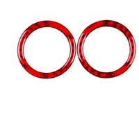 Adhesivo Fibra Carbono Suave Real Para Renault Para Clio 3 2006 2007 2008 2009 2010 2011 2012 Interior Coche Anillo Ajuste Espejo Retrovisor Accesorios Para Interior Coche(Red Carbon)