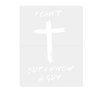 Adhesivo impermeable con texto en inglés "I Can't, But I Know a Guy Christian Jesus Cross Car Weather - Idea de regalo inspiradora para coche, pared, ventana, vehículo, SUV, ventana, laptop, camiones
