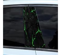 Adhesivo impermeable para pilar de puerta de coche con patrón de grietas 3D, adhesivo para personalizar y proteger los pilares de la puerta del coche (A)