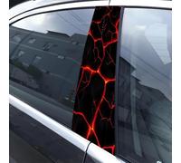 Adhesivo impermeable para puerta de coche B con diseño de grietas 3D, adecuado para personalización del vehículo y resistencia a la intemperie de larga duración (B)