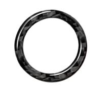 Adhesivo interior de fibra de carbono para maletero, anillos de botón inspirados en carreras, pieza de repuesto para manija de maletero de automóvil