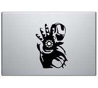 Adhesivo Iron Man Apple Power 2" de un Solo Color para Todos los Modelos de Apple Mac Book