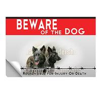 Adhesivo laminado Beware of the Dog Dutch Shepherd Dog