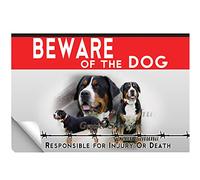 Adhesivo laminado Beware of the Dog Greater Swiss Moutain dog
