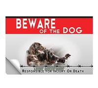 Adhesivo laminado Beware of the dog Small Münsterländer