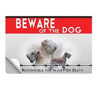Adhesivo laminado Beware of the dog Soft-Coated Wheaten Terrier