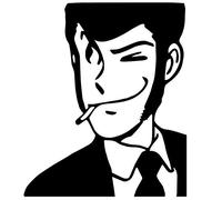 Adhesivo Lupin - -para todos los modelos de Apple Mac Book 15 - 17 pulgadas - -Pegatina para cualquier Computer también no MAC BOOK - PC - Color Negro Cod. 1136