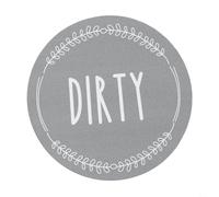 Adhesivo magnético de doble cara para frigorífico para uso en lavavajillas con indicador de suciedad limpia, revestimiento de PVC resistente que garantiza un rendimiento duradero (gris + blanco)