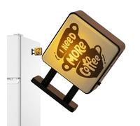 Adhesivo magnético para, letrero de neón de café retro, imán luminoso para el hogar, cocina, oficina, dormitorio, decoración creativa de pared