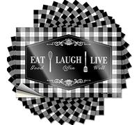 Adhesivo magnético para vehículo, cueva, hombre, bar, comer, reír, vivir, decoración de pared de larga duración (12 x 18 cm, 6 unidades)