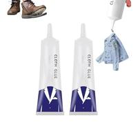 Adhesivo multiusos resistente para cuero y tela, pegamento transparente para tela - Adhesivo resistente e impermeable, para reparaciones de ropa, cuero y (2PCS)