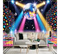 Adhesivo mural de pared de tamaño personalizado, diseño de bola de discoteca, piso a cuadros, extraíble, autoadhesivo, papel tapiz fotográfico grande para sala de estar, dormitorio y oficina
